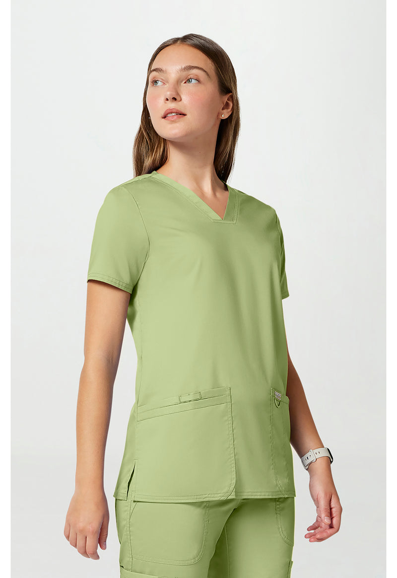 Cucumber - Cherokee Cherokee WW Revolution Women's Scrub Top - Right Side View