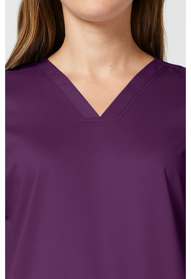 Eggplant - Cherokee Cherokee WW Revolution Women's Scrub Top - Detail 2 View