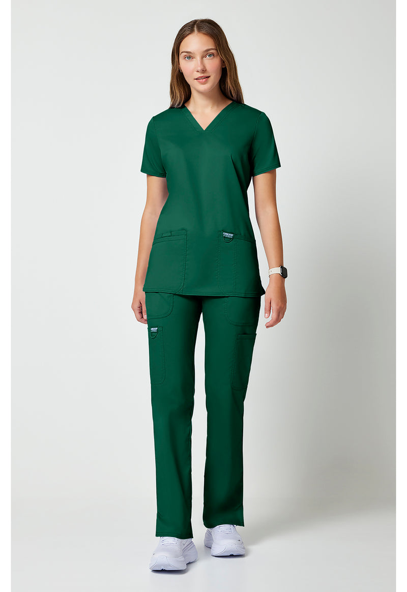 Hunter Green - Cherokee Cherokee WW Revolution Women's Scrub Top - Detail 1 View