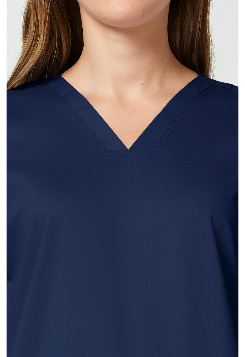 Navy - Cherokee Cherokee WW Revolution Women's Scrub Top - Detail 2 View