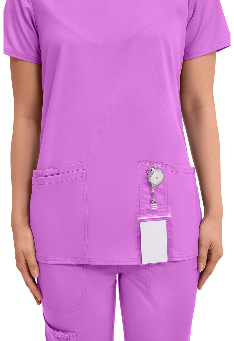 Sweet Berry - Cherokee Cherokee WW Revolution Women's Scrub Top - Detail 2 View