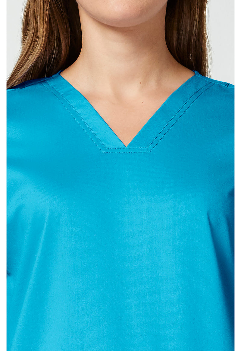 Turquoise - Cherokee Cherokee WW Revolution Women's Scrub Top - Detail 2 View