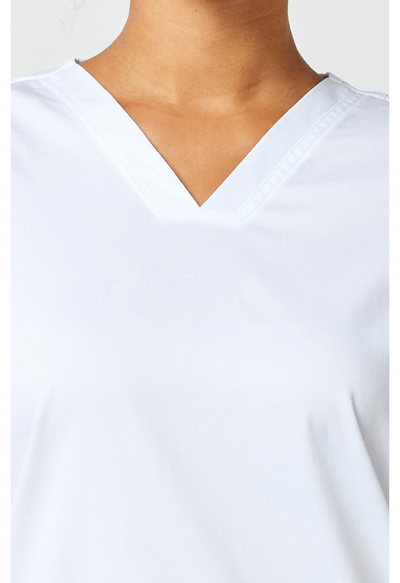 White - Cherokee Cherokee WW Revolution Women's Scrub Top - Detail 2 View