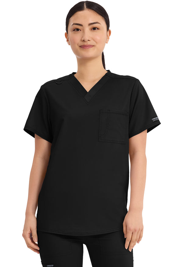 Unisex 1 Pocket Tuckable V-Neck Scrub Top