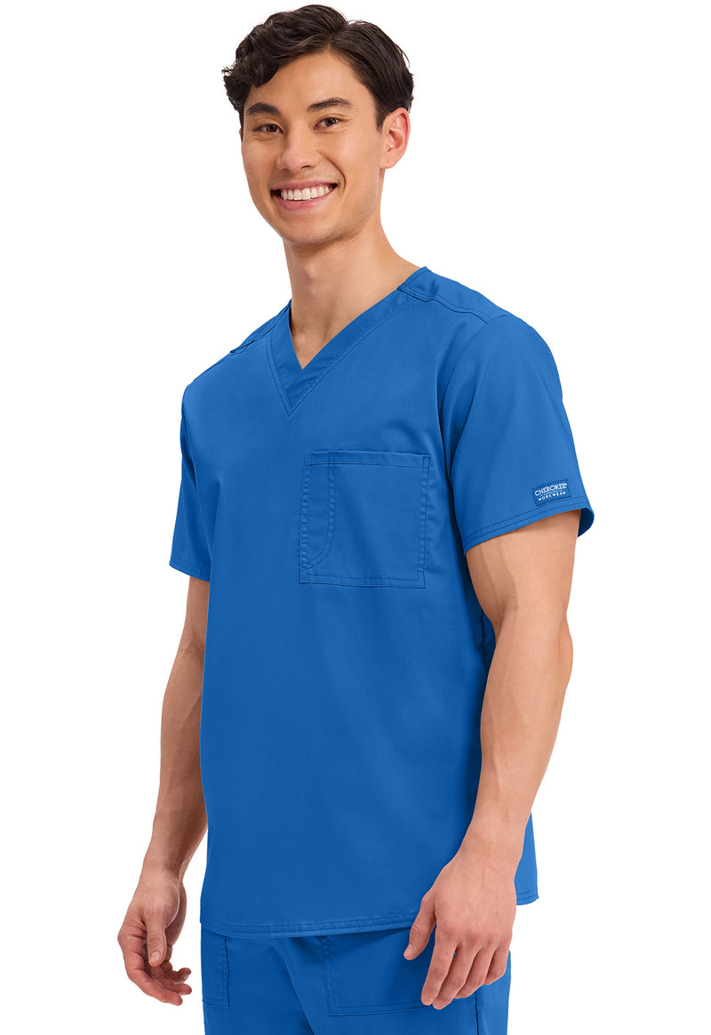 Royal - Cherokee Cherokee WW Revolution Unisex Scrub Top - Left Side View