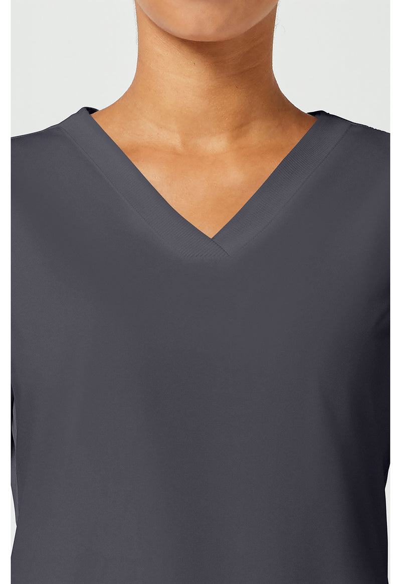 Pewter - Women's V-Neck Scrub Top (View 2)