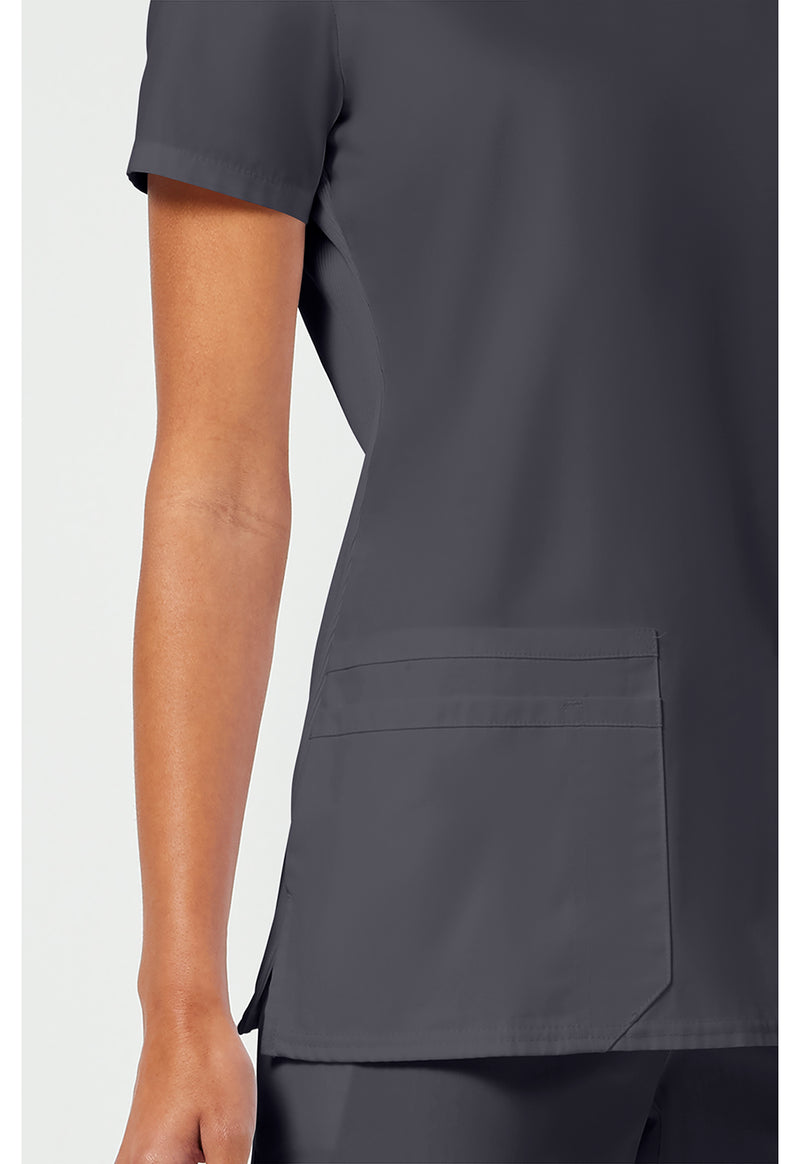 Pewter - Women's V-Neck Scrub Top (View 3)