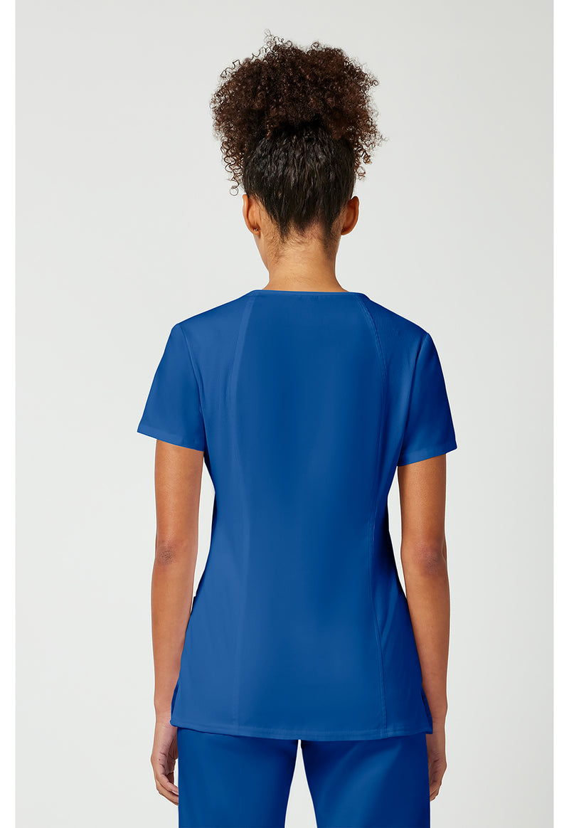 Royal - Cherokee WW Originals Women Scrub Top - Back View