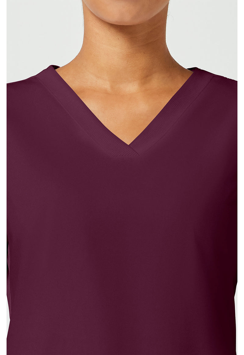 Wine - Women's V-Neck Scrub Top (View 2)
