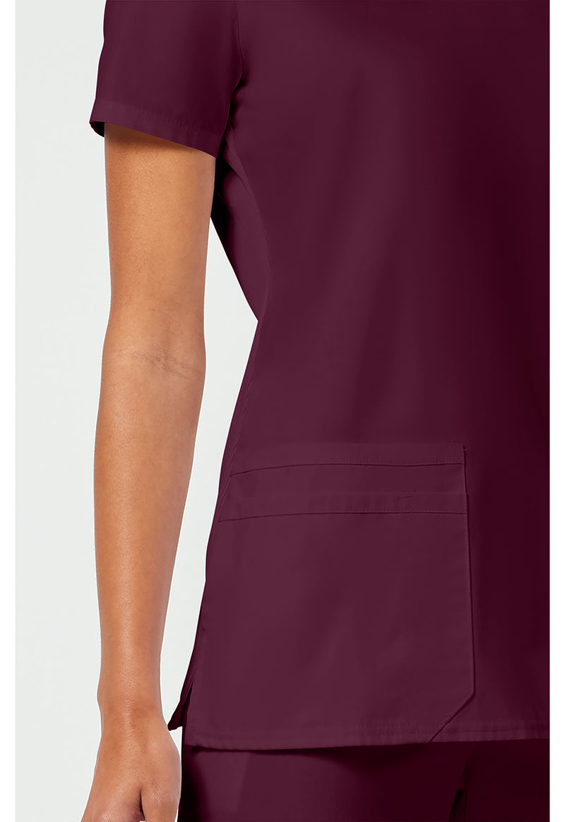 Wine - Women's V-Neck Scrub Top (View 3)