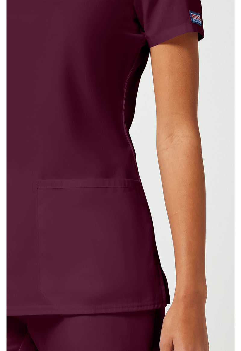 Wine - Women's V-Neck Scrub Top (View 4)