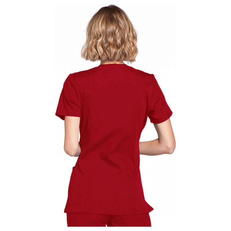 red - Mock Wrap Top