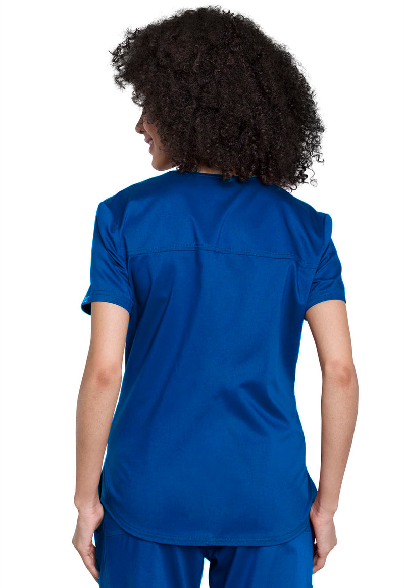 Royal - Cherokee WW Revolution Women's Scrub Top - Back View