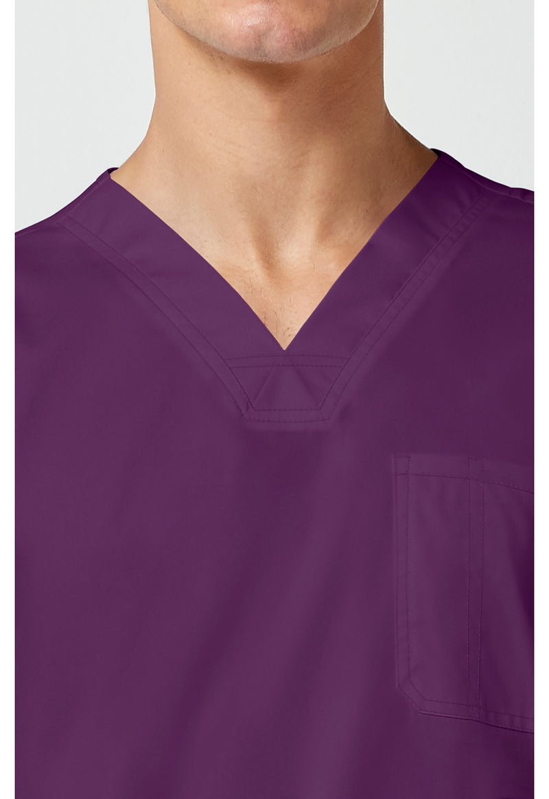 Eggplant - Cherokee Cherokee WW Revolution Men's Scrub Top - Detail 2 View