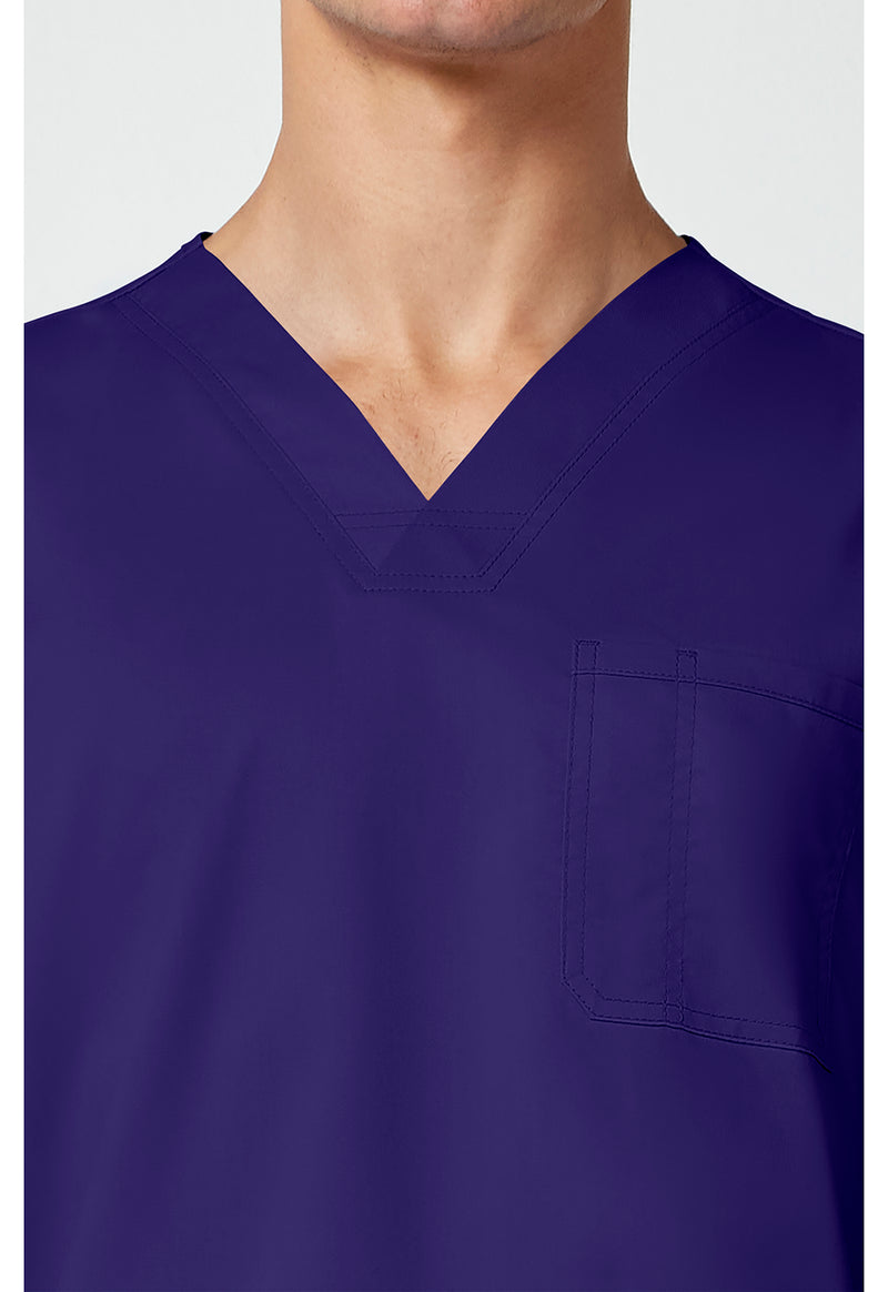 Grape - Cherokee Cherokee WW Revolution Men's Scrub Top - Detail 2 View