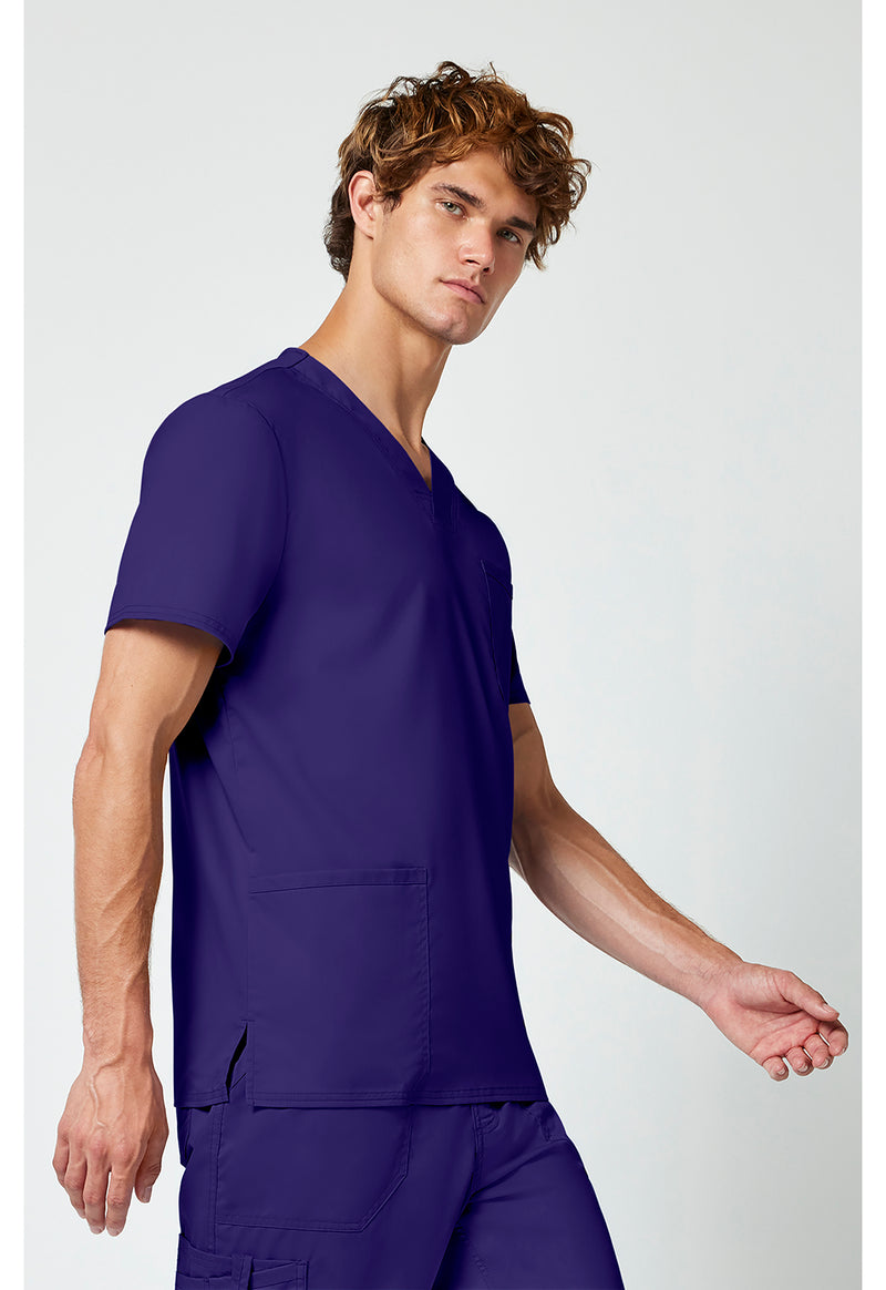 Grape - Cherokee Cherokee WW Revolution Men's Scrub Top - Right Side View