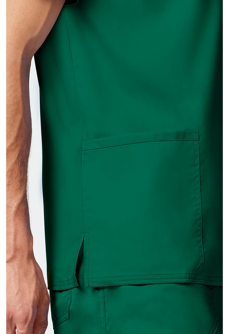 Hunter Green - Cherokee Cherokee WW Revolution Men's Scrub Top - Detail 3 View