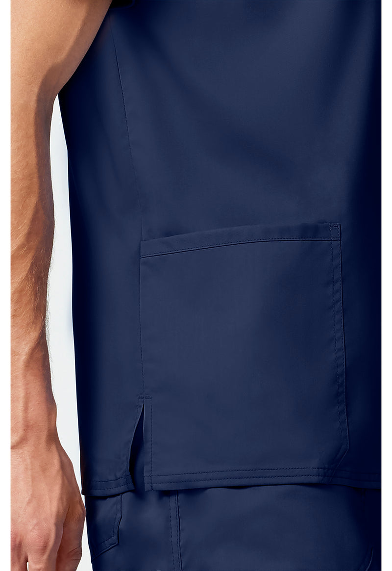 Navy - Cherokee Cherokee WW Revolution Men's Scrub Top - Detail 3 View