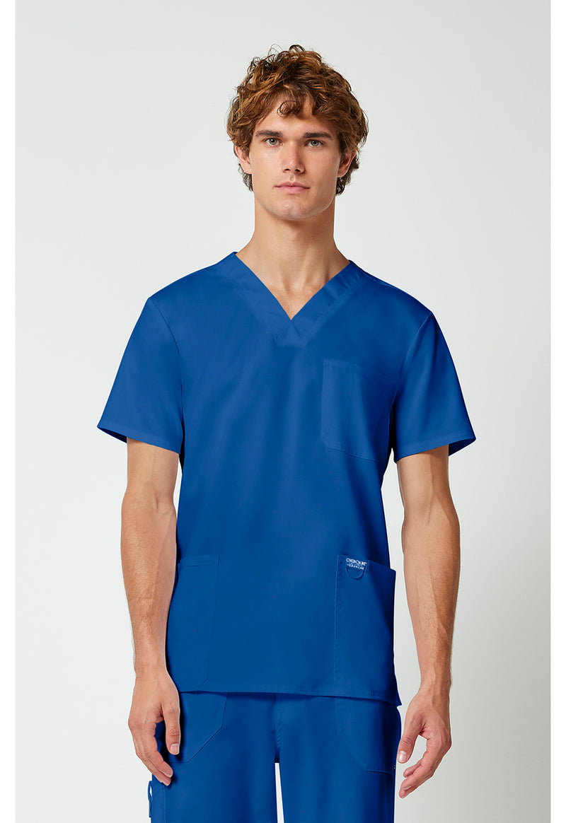 Royal - Cherokee WW Revolution Men's Scrub Top - Front View