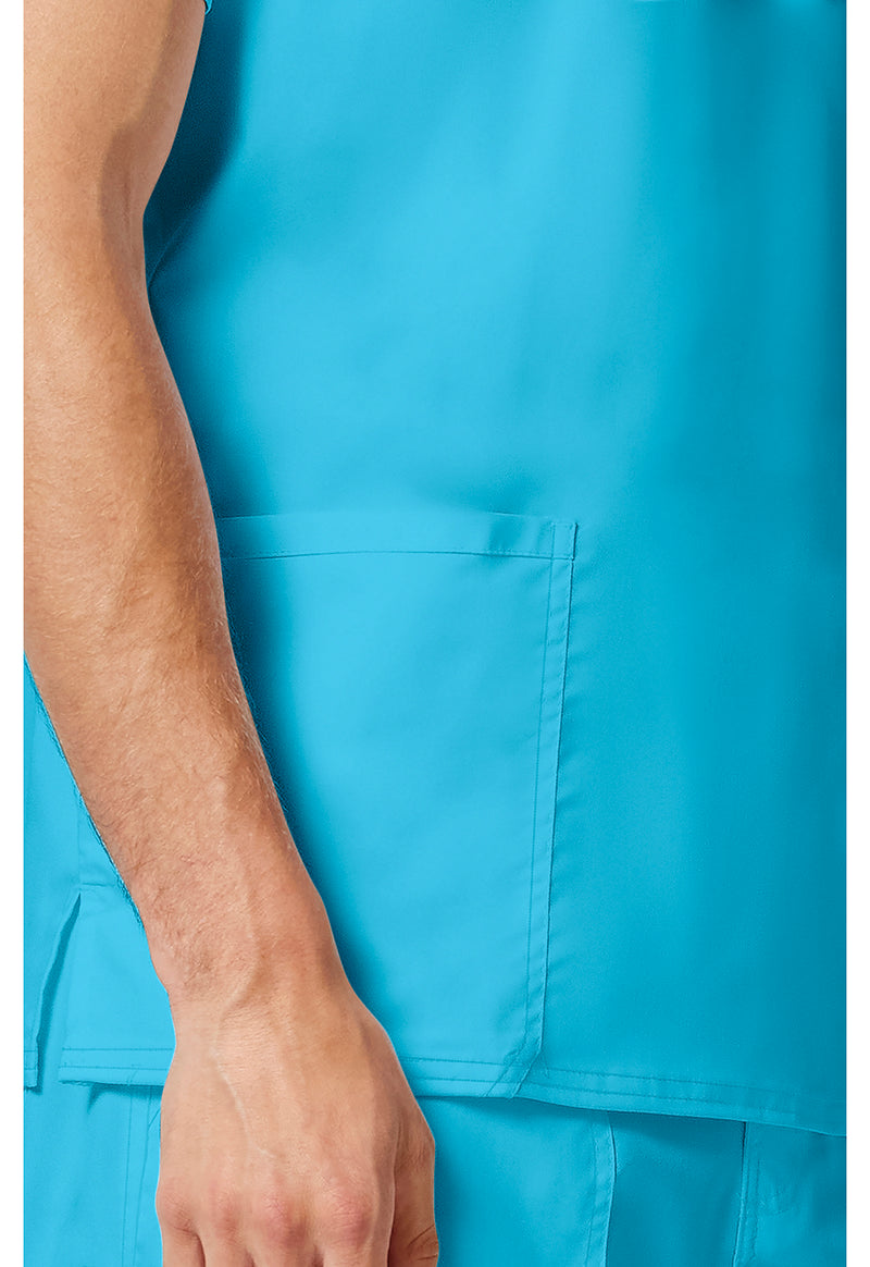 Turquoise - Cherokee Cherokee WW Revolution Men's Scrub Top - Detail 3 View