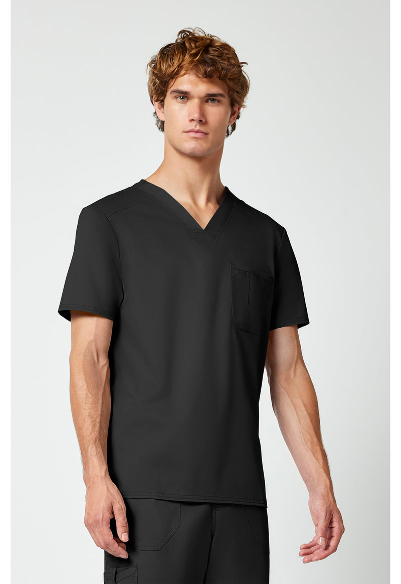 Black - Cherokee Cherokee WW Revolution Men's Scrub Top - Right Side View