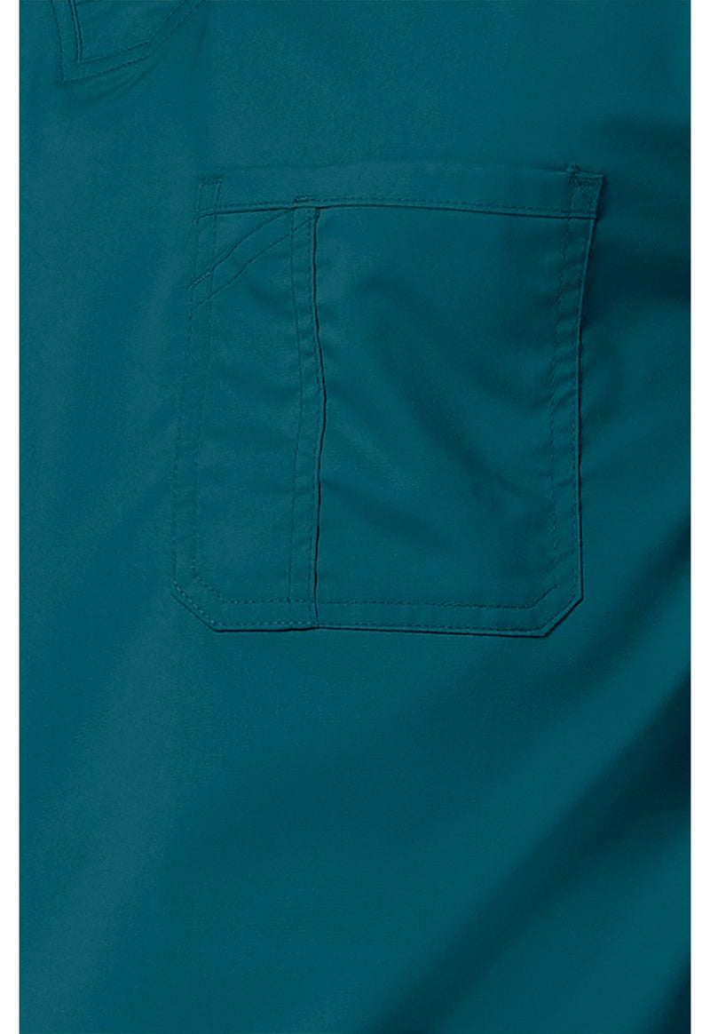Caribbean Blue - Cherokee Cherokee WW Revolution Men's Scrub Top - Detail 4 View