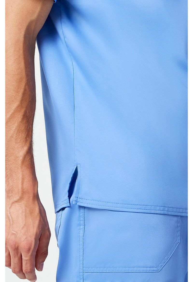 Ciel Blue - Cherokee Cherokee WW Revolution Men's Scrub Top - Detail 3 View