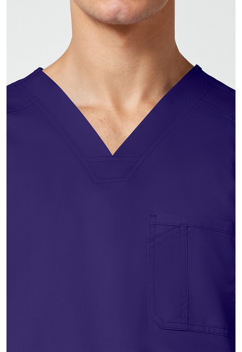 Grape - Cherokee Cherokee WW Revolution Men's Scrub Top - Detail 2 View