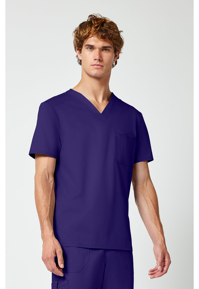 Grape - Cherokee Cherokee WW Revolution Men's Scrub Top - Right Side View