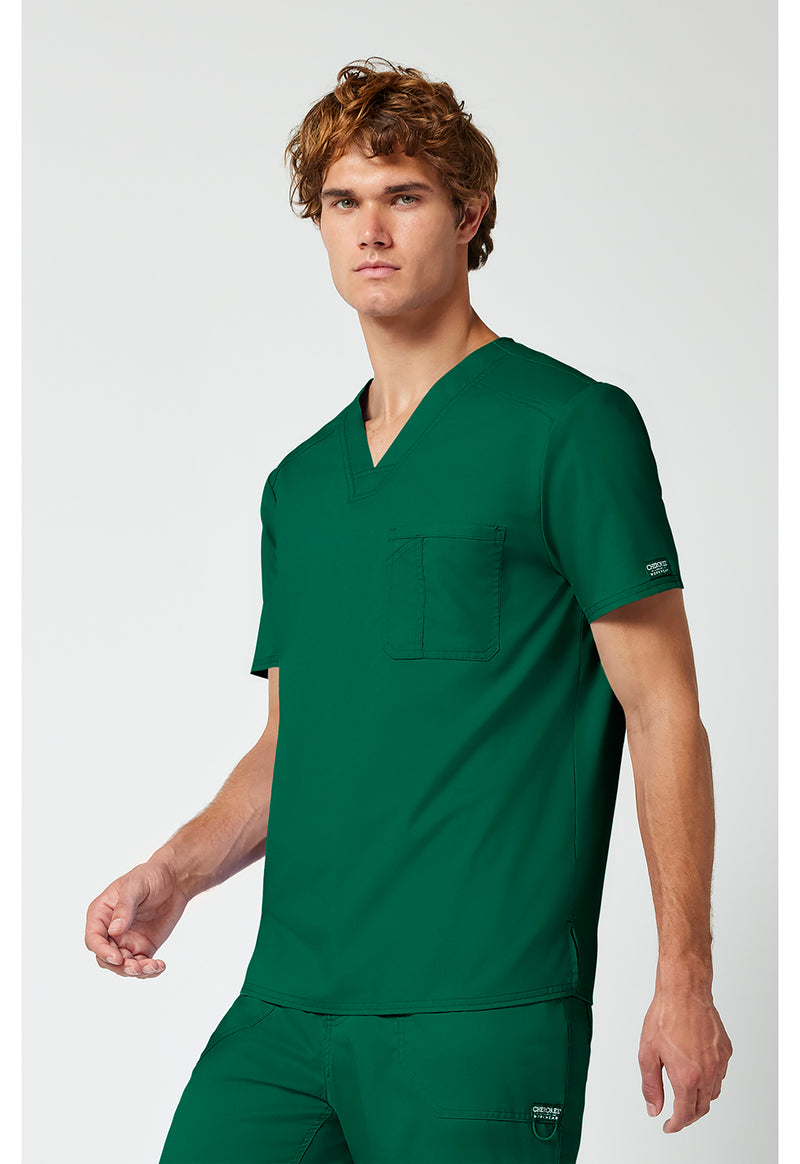 Hunter Green - Cherokee Cherokee WW Revolution Men's Scrub Top - Left Side View