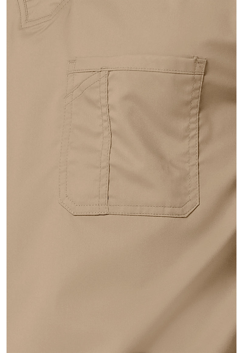 Khaki - Cherokee Cherokee WW Revolution Men's Scrub Top - Detail 4 View