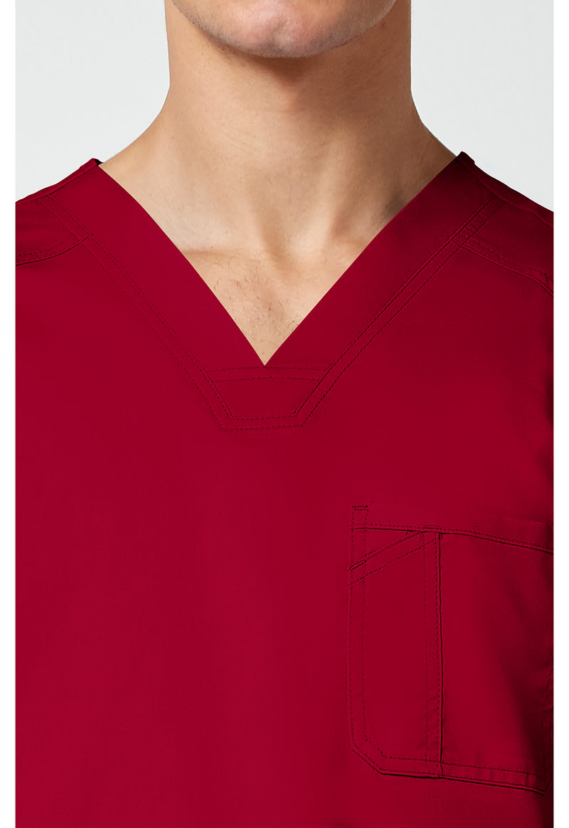 Red - Cherokee Cherokee WW Revolution Men's Scrub Top - Detail 2 View