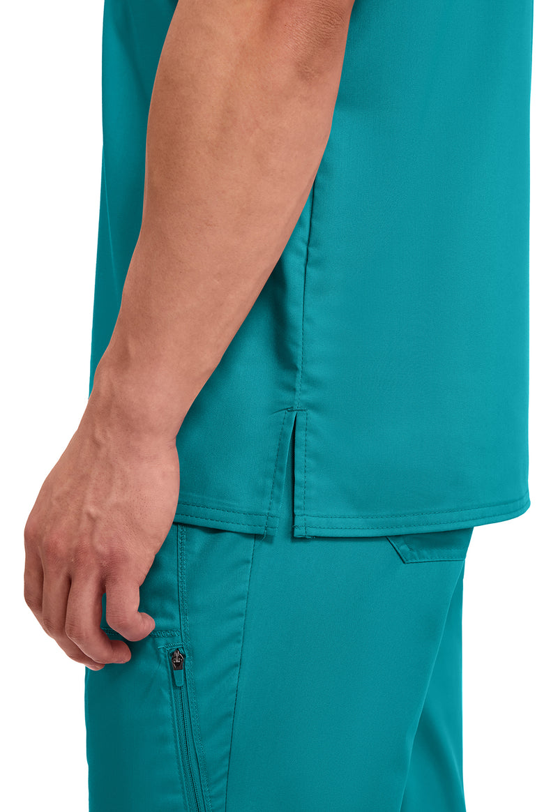 Teal Blue - Cherokee Cherokee WW Revolution Men's Scrub Top - Detail 4 View