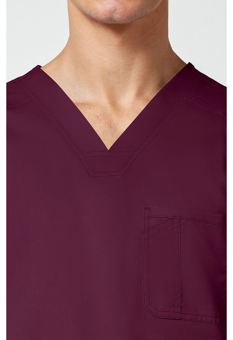Wine - Cherokee Cherokee WW Revolution Men's Scrub Top - Detail 2 View