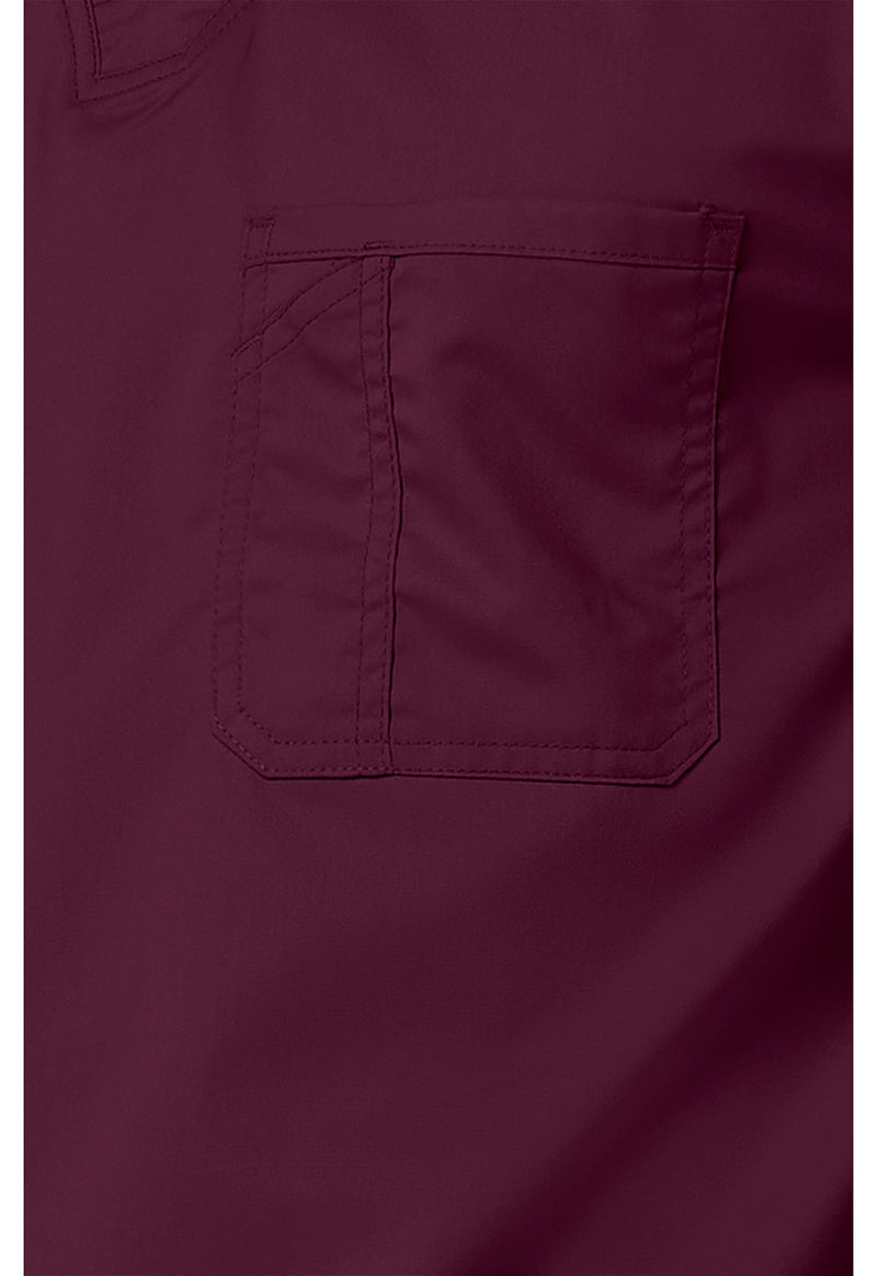 Wine - Cherokee Cherokee WW Revolution Men's Scrub Top - Detail 4 View