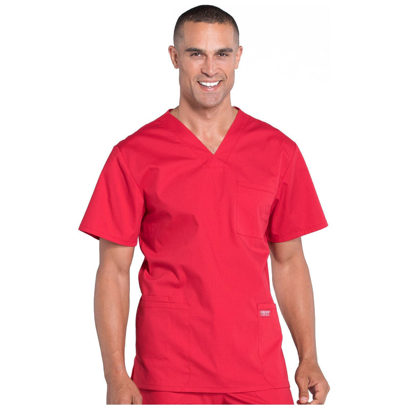 red - Men's V-Neck Top
