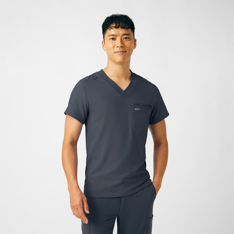 Pewter - Landau Scrub Tops - Detail View