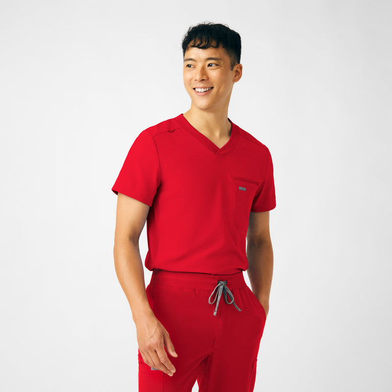 Red - Landau Scrub Tops - Detail View