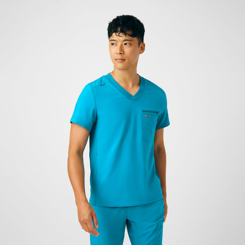 Teal - Landau Scrub Tops - Detail View