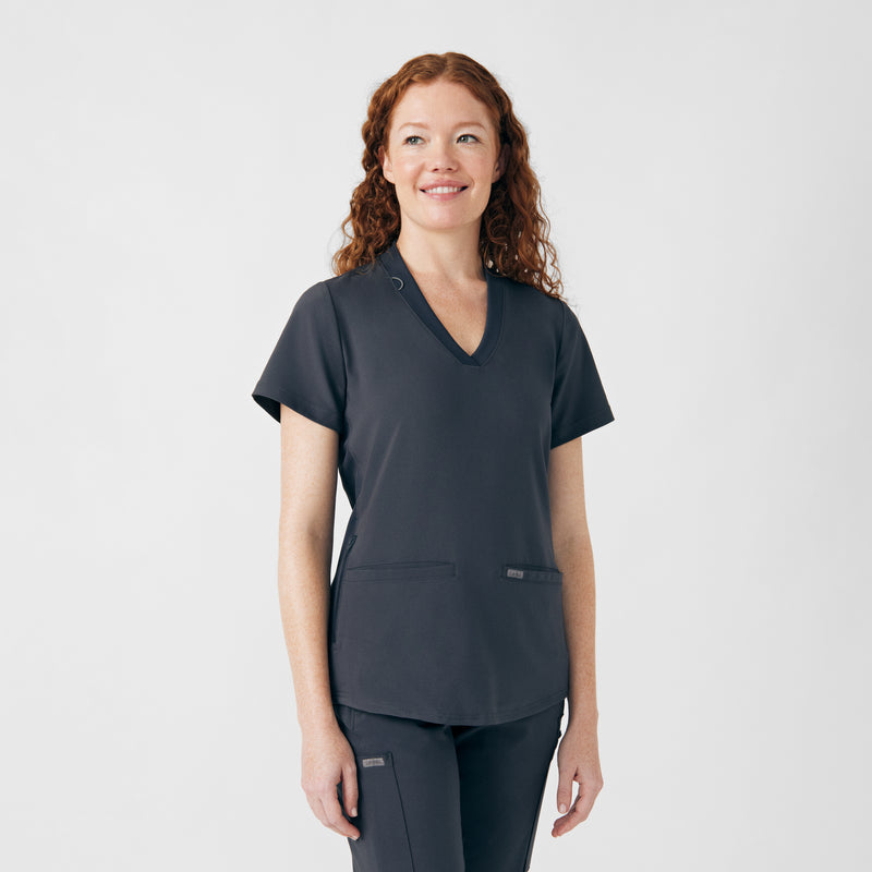 Pewter - Landau Scrub Tops - Detail View