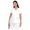 White - White Cross Unisex Lab Coats - Front View