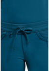 Caribbean Blue - Women's Straight Leg Drawstring Scrub Pants – Petite (View 2)