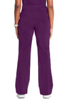 Eggplant - Women's Straight Leg Drawstring Scrub Pants – Petite (Back)