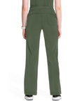 Olive - Women's Straight Leg Drawstring Scrub Pants – Petite (Back)