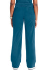 Caribbean Blue - Women's Straight Leg Drawstring Scrub Pants – Tall (Back)