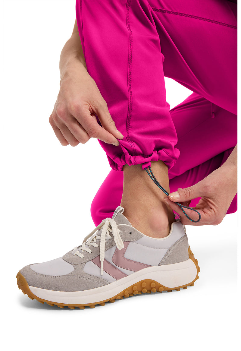 Carmine Pink - Women's Straight Leg Drawstring Scrub Pants – Tall (View 3)