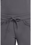 Pewter - Women's Straight Leg Drawstring Scrub Pants – Tall (View 2)