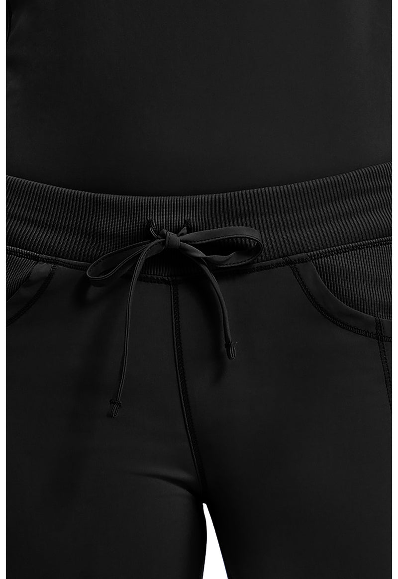 Black - Women's Straight Leg Drawstring Scrub Pants – Regular (View 2)