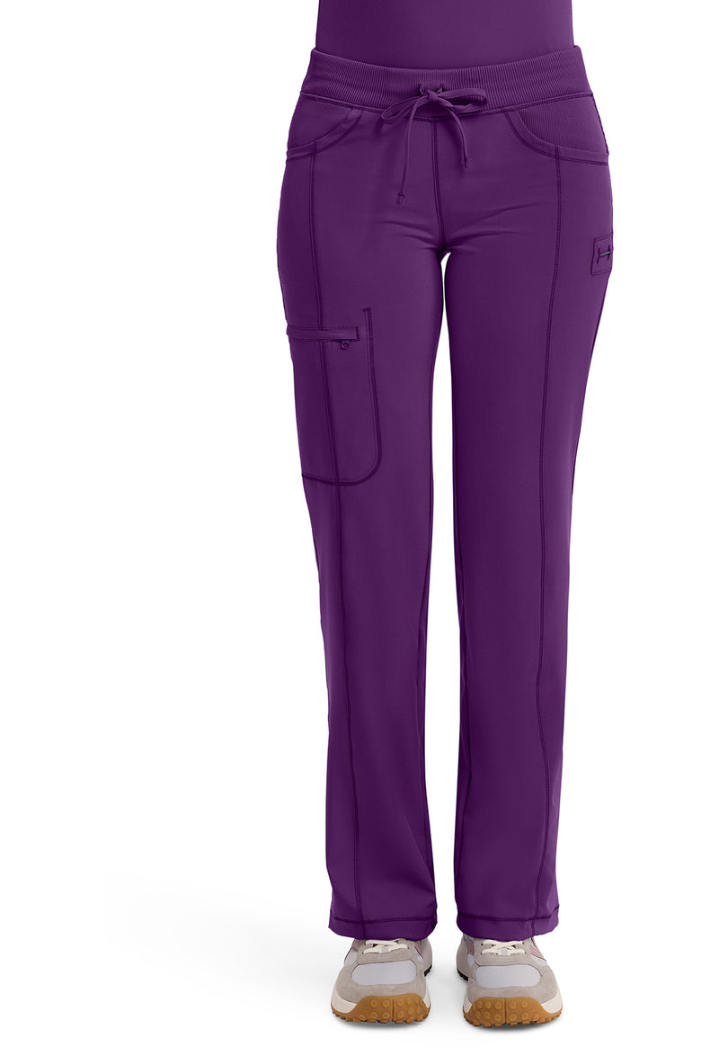 Eggplant - Cherokee IN Infinity Women Scrub Pants - Front View