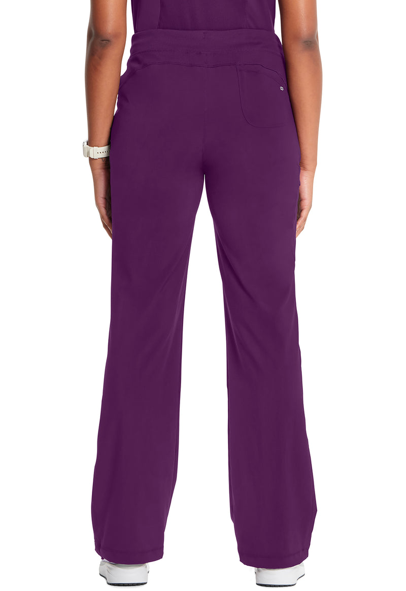 Eggplant - Cherokee IN Infinity Women Scrub Pants - Back View